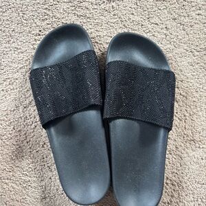 Michael Kors Black Slide Sandals